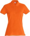 Dames Polo Clique Basic 028231 Diep Oranje